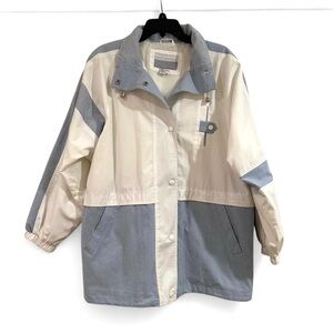 Vintage 90’s Innovations by Izzi Colorblock Blue & White Light Jacket Women’s L